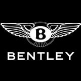 Bentley luxury car logo featuring a white winged emblem with the number 8